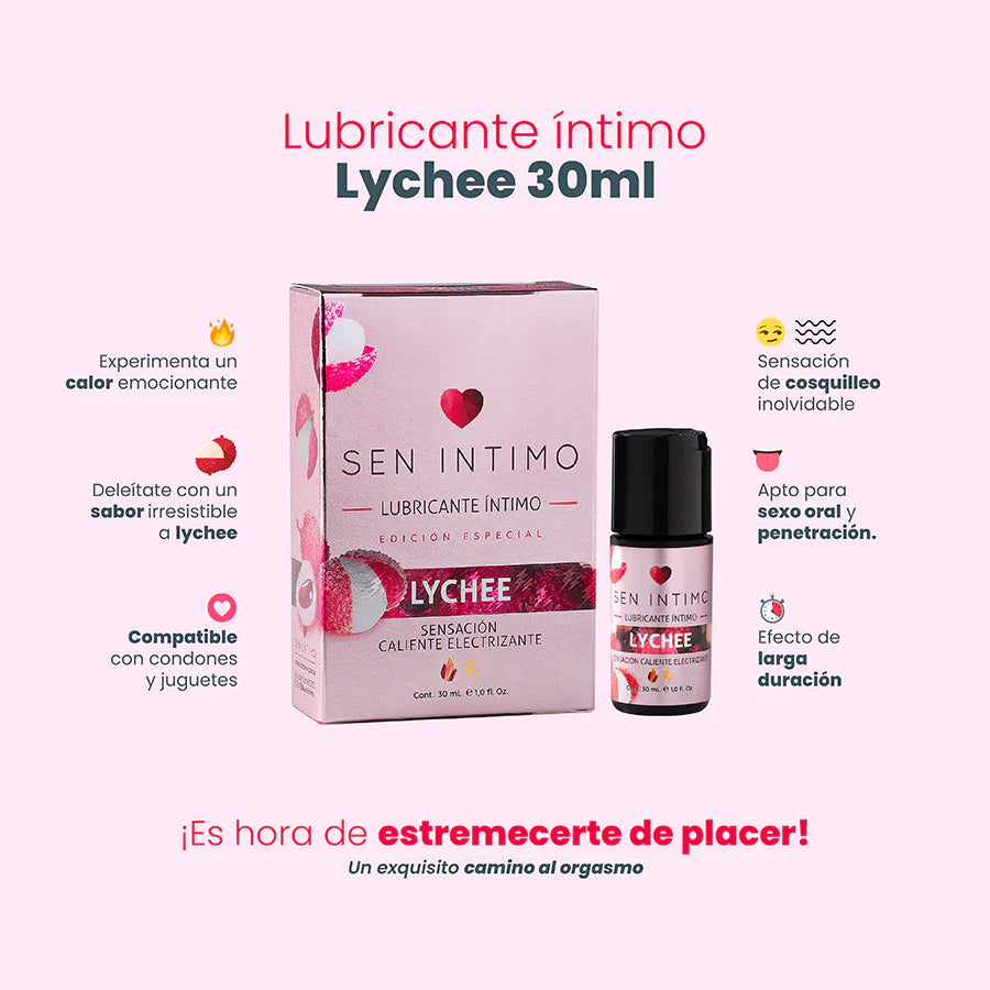 Lubricante Íntimo Lychee Sensación Caliente Electrizante x 30 ml