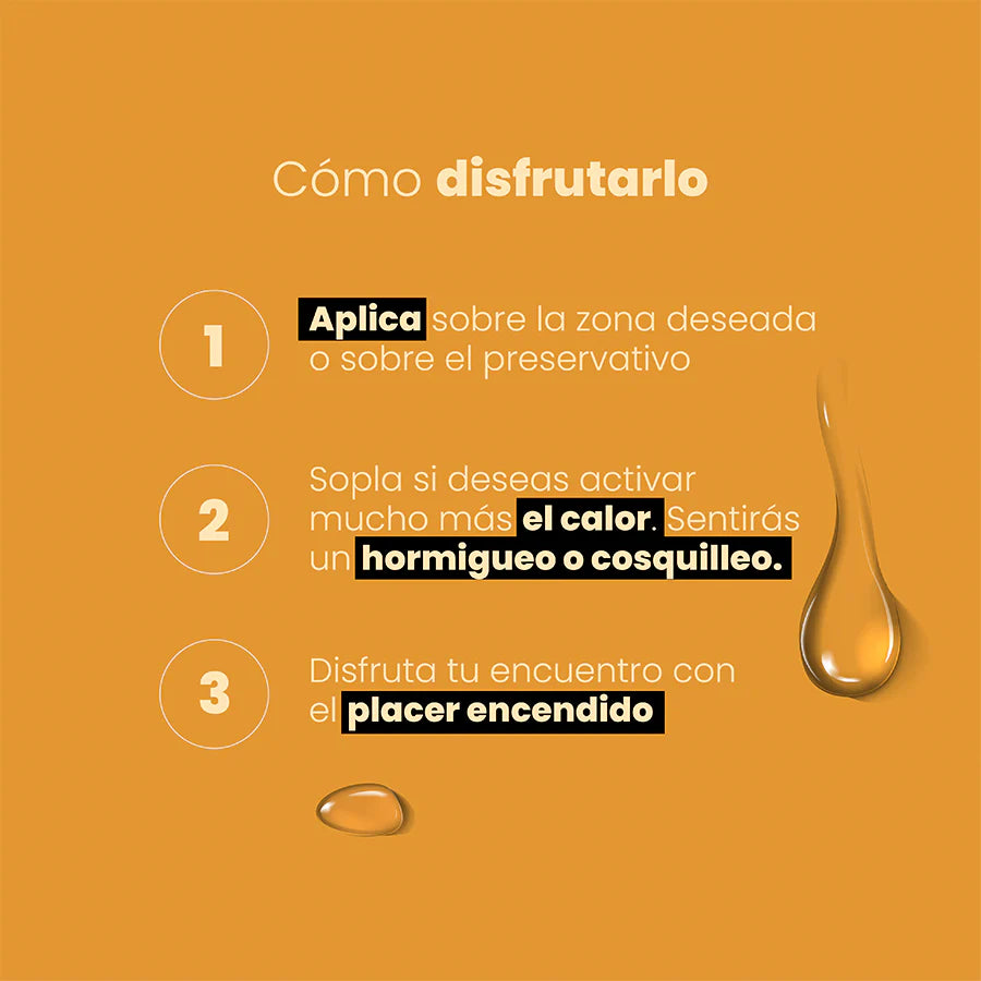 Lubricante Íntimo Crema de Whisky Sensación Caliente electrizante x 30