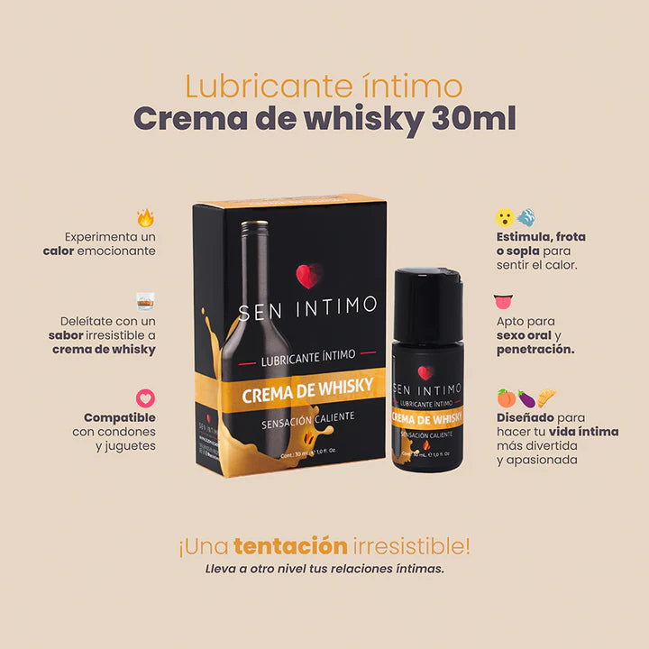 Lubricante Íntimo Crema de Whisky Sensación Caliente x 30 ml
